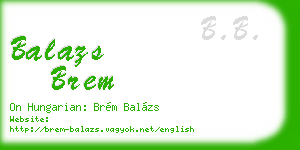 balazs brem business card